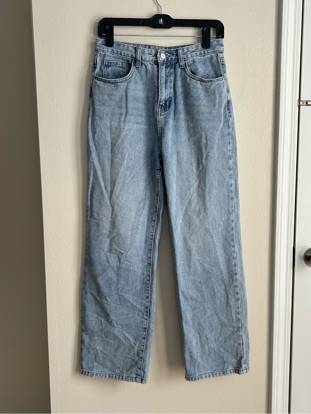 Cider Wide Leg Light Wash Blue Denim Jeans Size M Medium